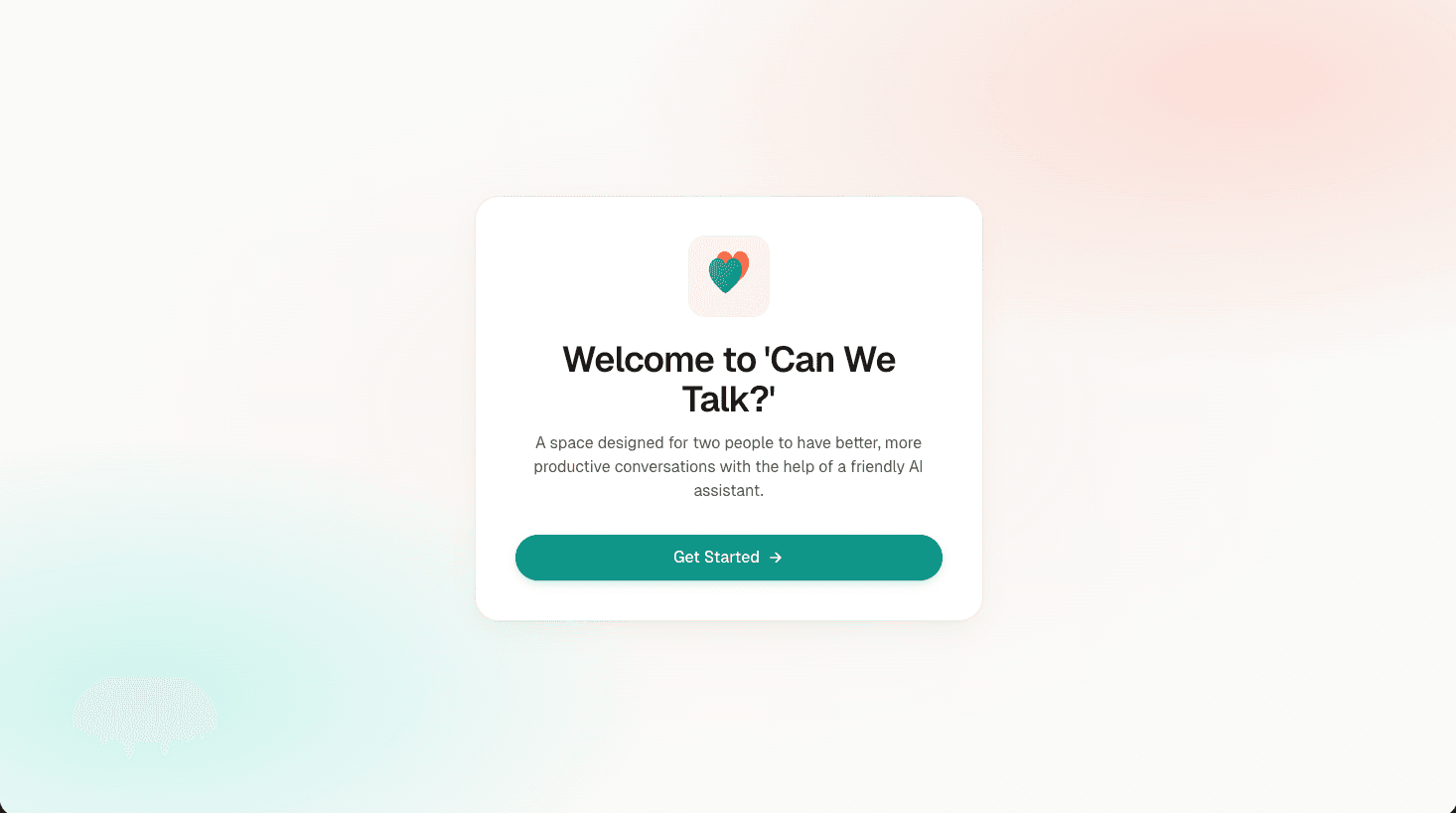 Screenshot of Can We Talk? AI Assisted Communication Engine