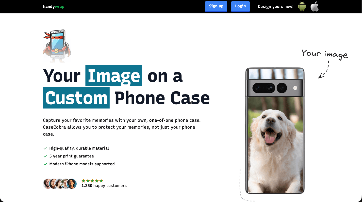 Screenshot of HandyWrap E-Commerce